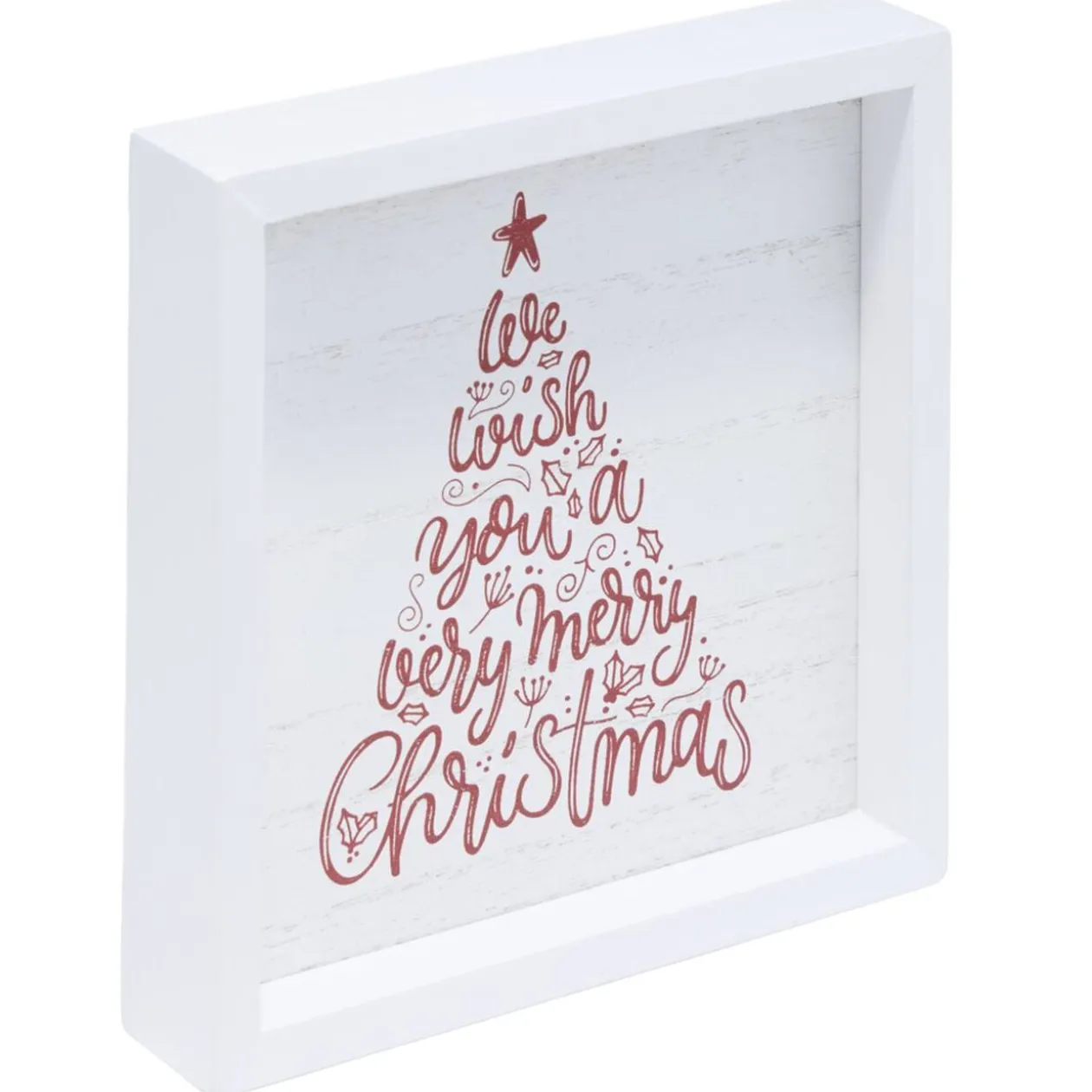 Cadre à poser imprimé Noël 15x15cm (3 modèles)