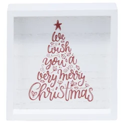 Cadre à poser imprimé Noël 15x15cm (3 modèles)
