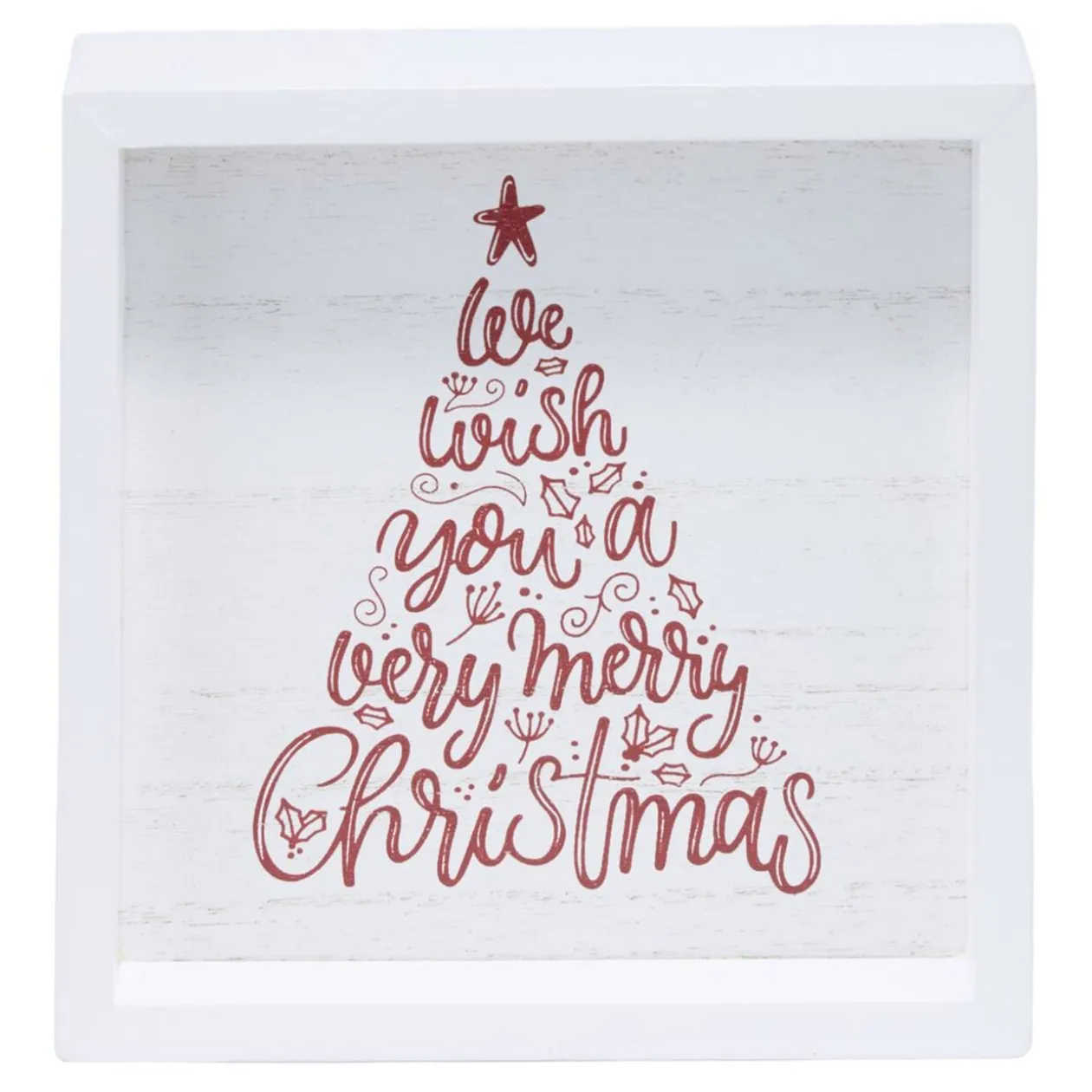 Cadre à poser imprimé Noël 15x15cm (3 modèles)