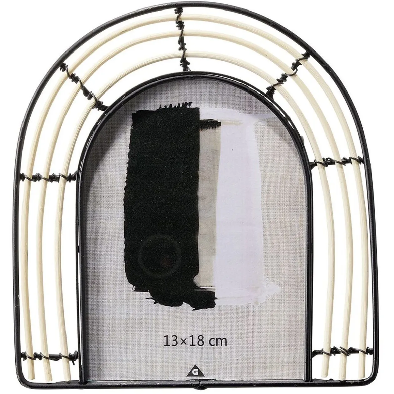 Cadre rotin marron 22x21cm