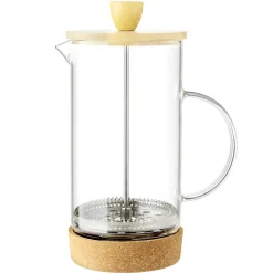Cafetière à piston en verre, acier et bambou 1L < Gifi Outlet
