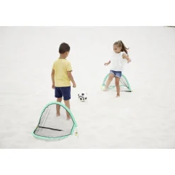 Cage de foot pop-up pliable bleu 60x40xH40cm (2 pièces) < Gifi Outlet