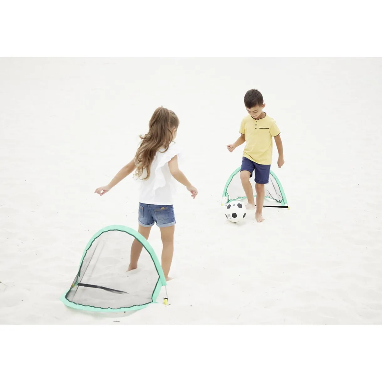 Cage de foot pop-up pliable bleu 60x40xH40cm (2 pièces) < Gifi Outlet