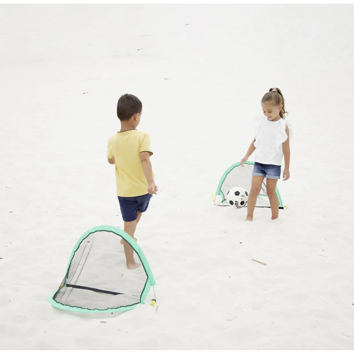 Cage de foot pop-up pliable bleu 60x40xH40cm (2 pièces) < Gifi Outlet