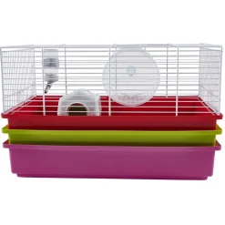 Cage pour rongeur avec 4 accessoires L46x29,5xH23cm < Gifi Sale