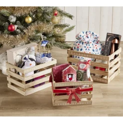 Cagette en bois 38x28xH23cm < Gifi Clearance