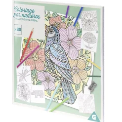 Cahier de coloriages au numéro 80 pages 22x44,6cm