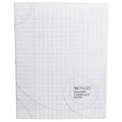 Cahier grands carreaux couverture rigide 96 pages 17x22cm x5
