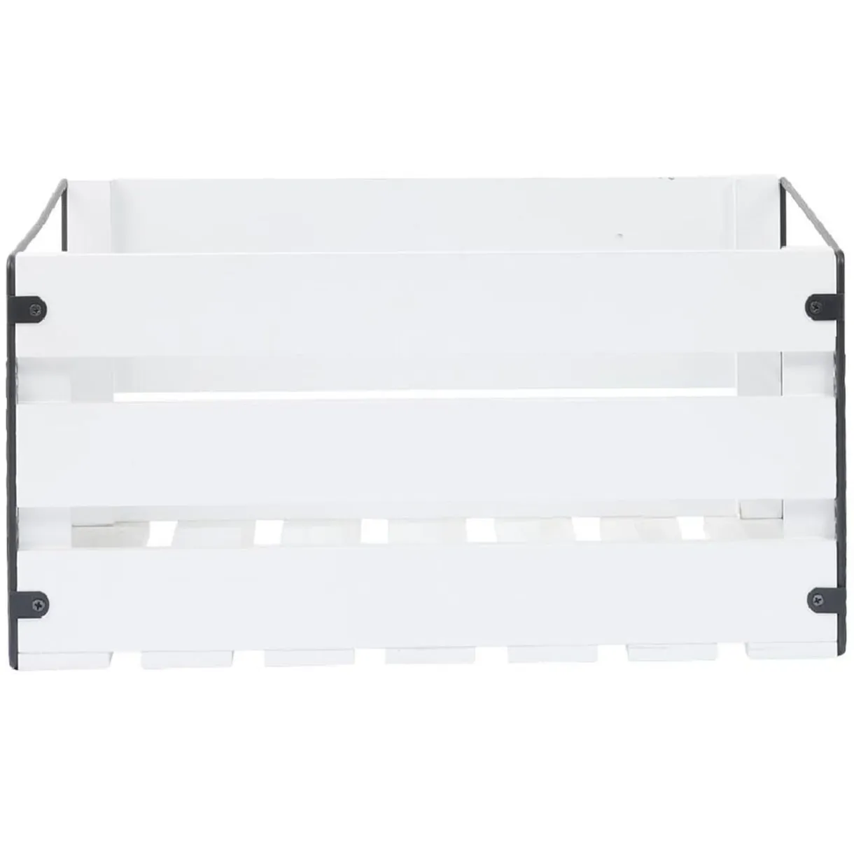Caisse de rangement en bois et métal - L41 x l20 x H28 cm < Gifi Hot
