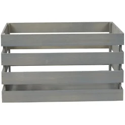 Caisse de rangement en bois gris