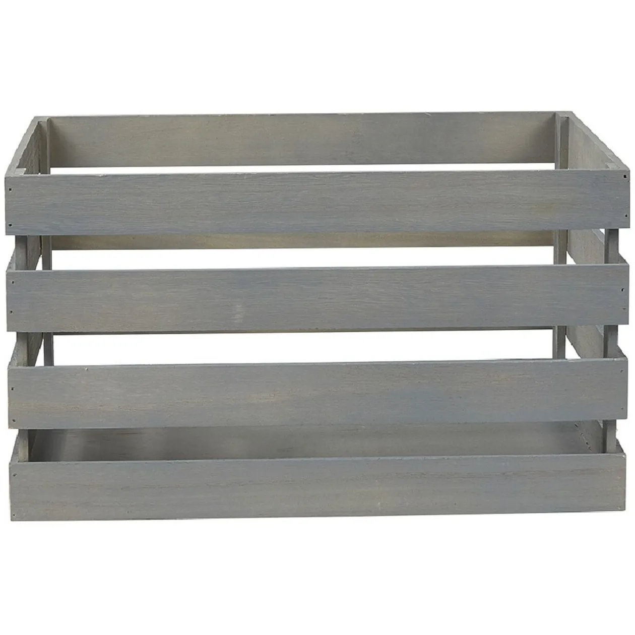 Caisse de rangement en bois gris