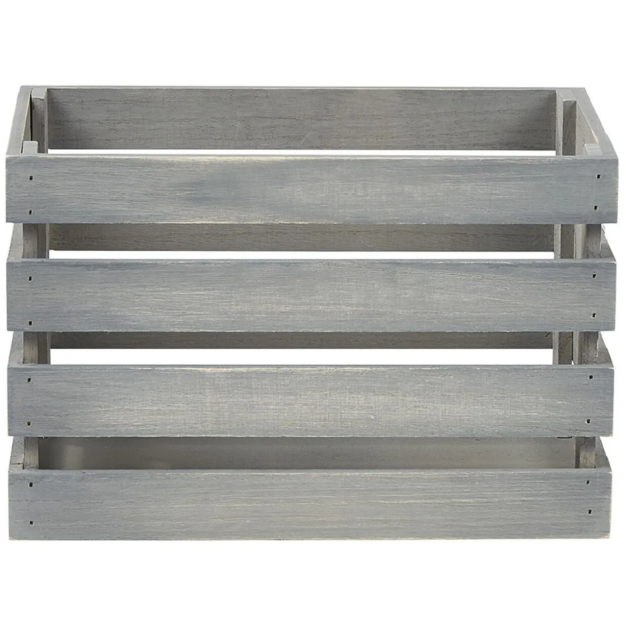 Caisse de rangement en bois gris