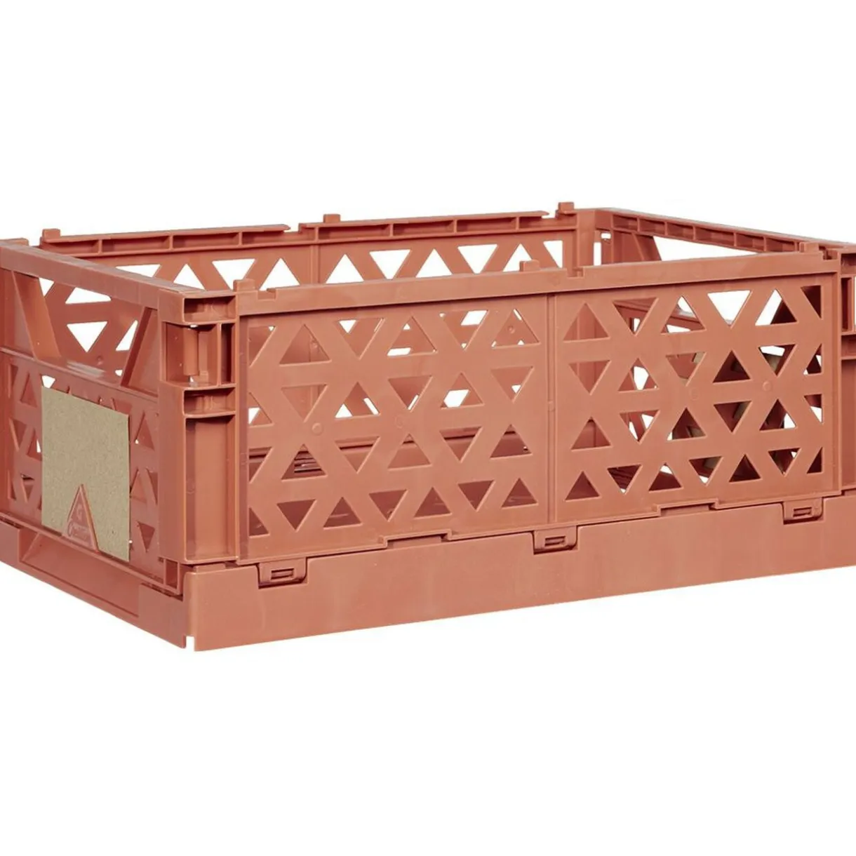 Caisse pliable avec porte-étiquette marron L33xl25xH15cm < Gifi Best
