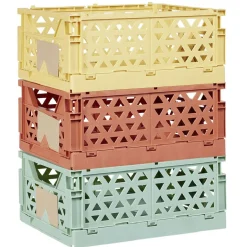 Caisse pliable avec porte-étiquette marron L33xl25xH15cm < Gifi Best