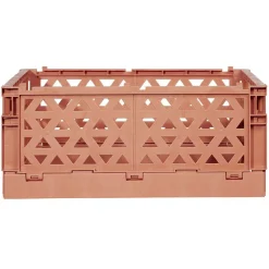 Caisse pliable avec porte-étiquette marron L33xl25xH15cm < Gifi Best