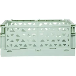Caisse pliable avec porte-étiquette vert L33xl25xH15cm