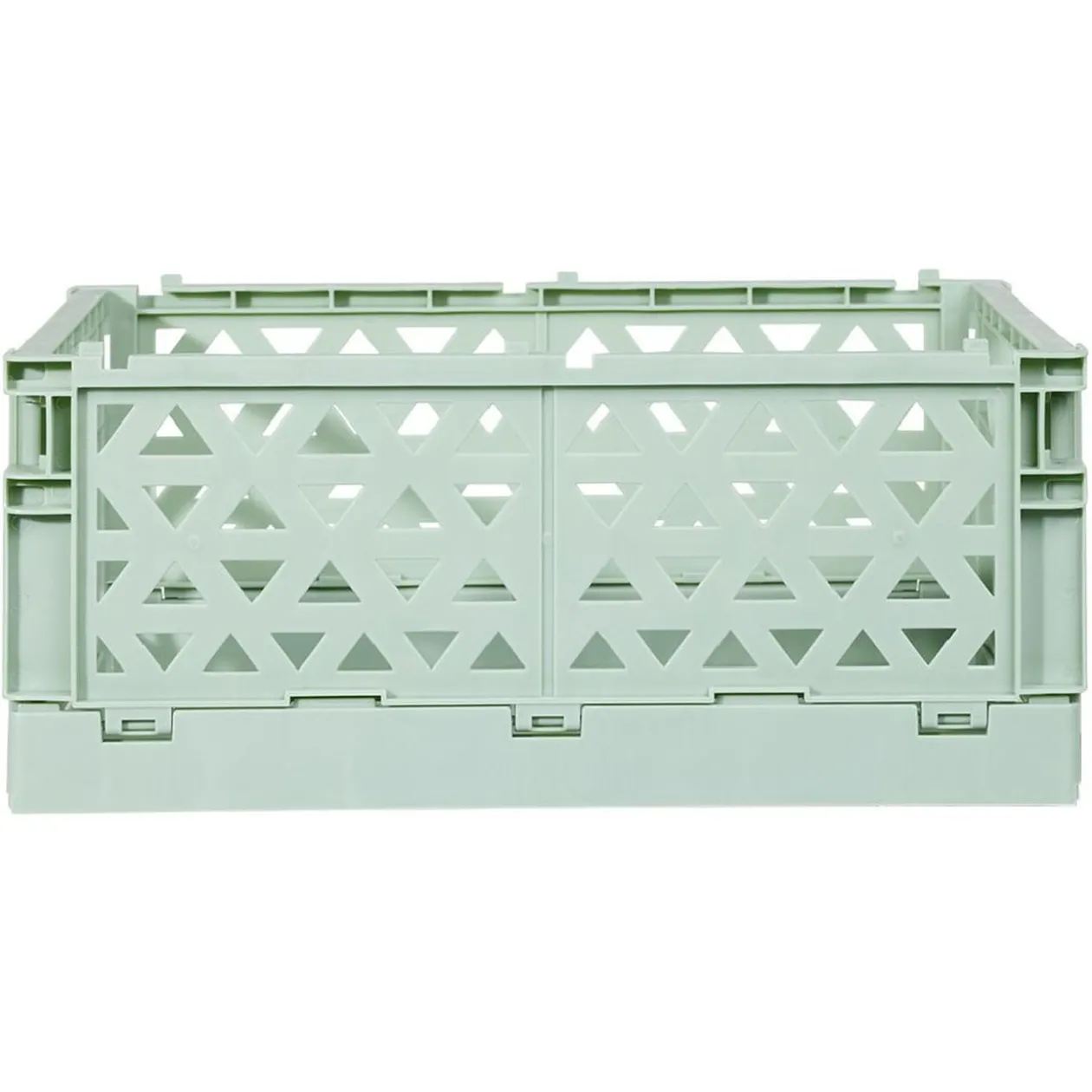 Caisse pliable avec porte-étiquette vert L33xl25xH15cm