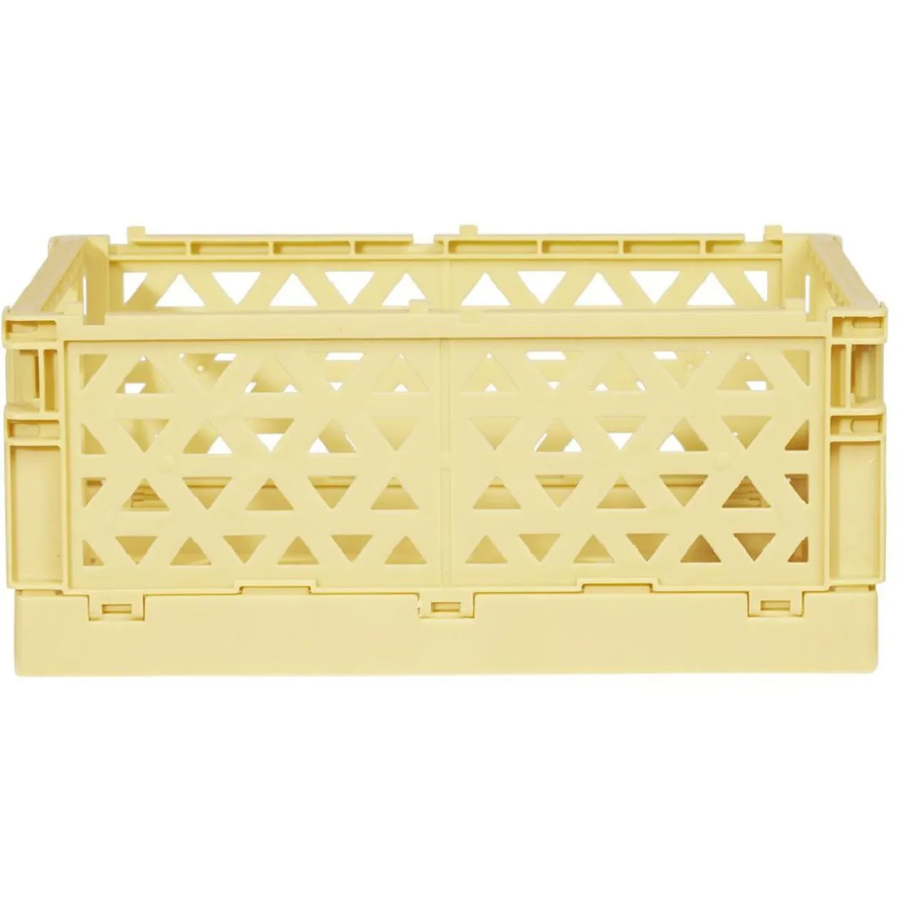 Caisse pliable avec porte-étiquette jaune L17xl12,5xH7cm