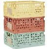 Caisse pliable avec porte-étiquette jaune L33xl25xH15cm < Gifi Discount