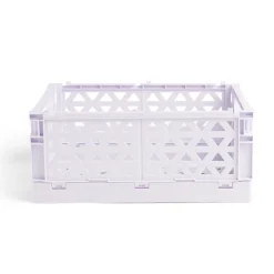 Caisse pliable violet pastel 9,1L - 33x23xH14cm < Gifi Outlet