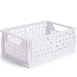 Caisse pliable violet pastel 3,4L - 24x17xH10cm < Gifi Outlet
