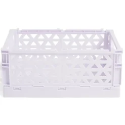 Caisse pliable violet pastel 3,4L - 24x17xH10cm < Gifi Outlet