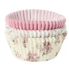 Caissette de cuisson x75 cupcakes et muffins en papier motif floral Ø7xH5cm < Gifi