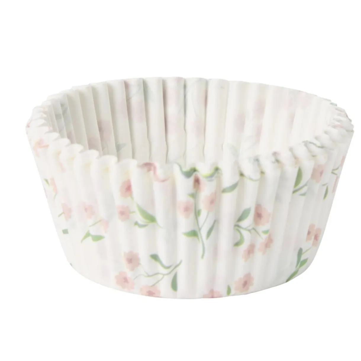 Caissette de cuisson x75 cupcakes et muffins en papier motif floral Ø7xH5cm < Gifi
