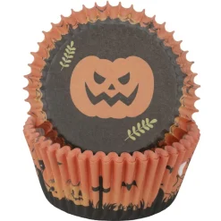 Caissette à muffin Halloween x150 papier décoré orange et noir < Gifi Clearance