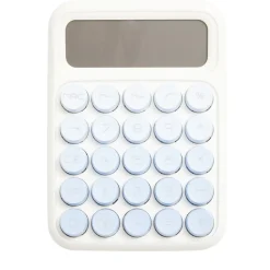Calculatrice de bureau dégradé noir touches rondes en relief 11,5x16cm