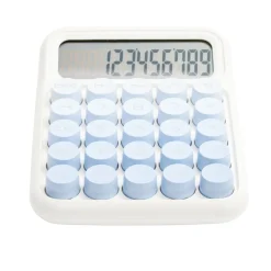 Calculatrice de bureau dégradé noir touches rondes en relief 11,5x16cm