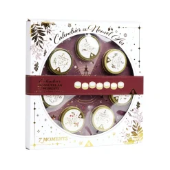 Calendrier du nouvel an thème bougies 7 cases