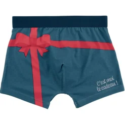 Caleçon homme x2 coton boîte cadeau Noël S/M/L/XL (2 modèles) < Gifi Hot