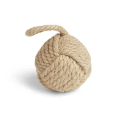 Cale porte en jute forme noeud beige Ø12,5cm