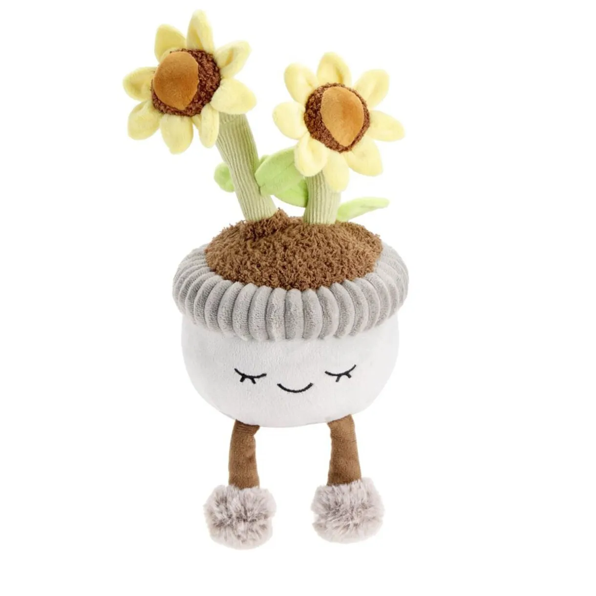 Cale-porte pot de fleur mignon peluche Ø11xH32cm (2 modèles) < Gifi Hot