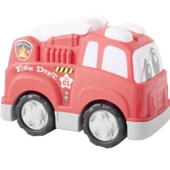 Camion de pompier mignon sonore avec échelle plastique rouge 24,5x14xH18cm < Gifi Discount