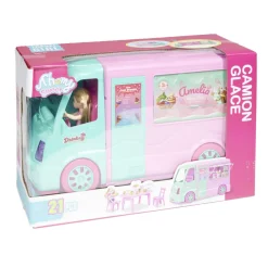 Camion glace avec poupée Amelia 21 pièces