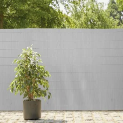 Canisse double face occultation modérée PVC grise 300xH100cm < Gifi Online