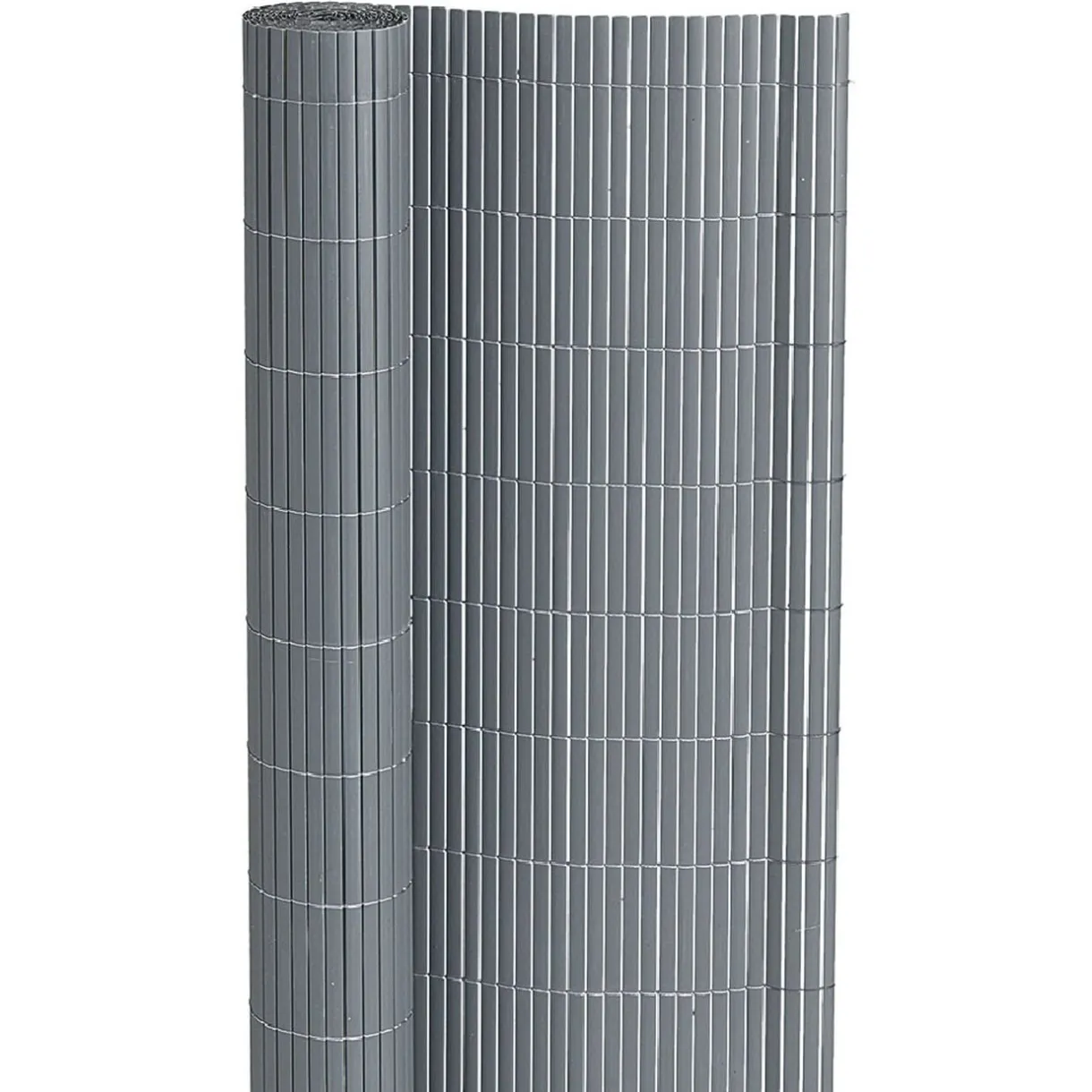 Canisse double face plastique gris 150x300cm < Gifi New