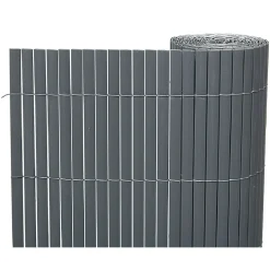 Canisse double face plastique gris 150x300cm < Gifi New