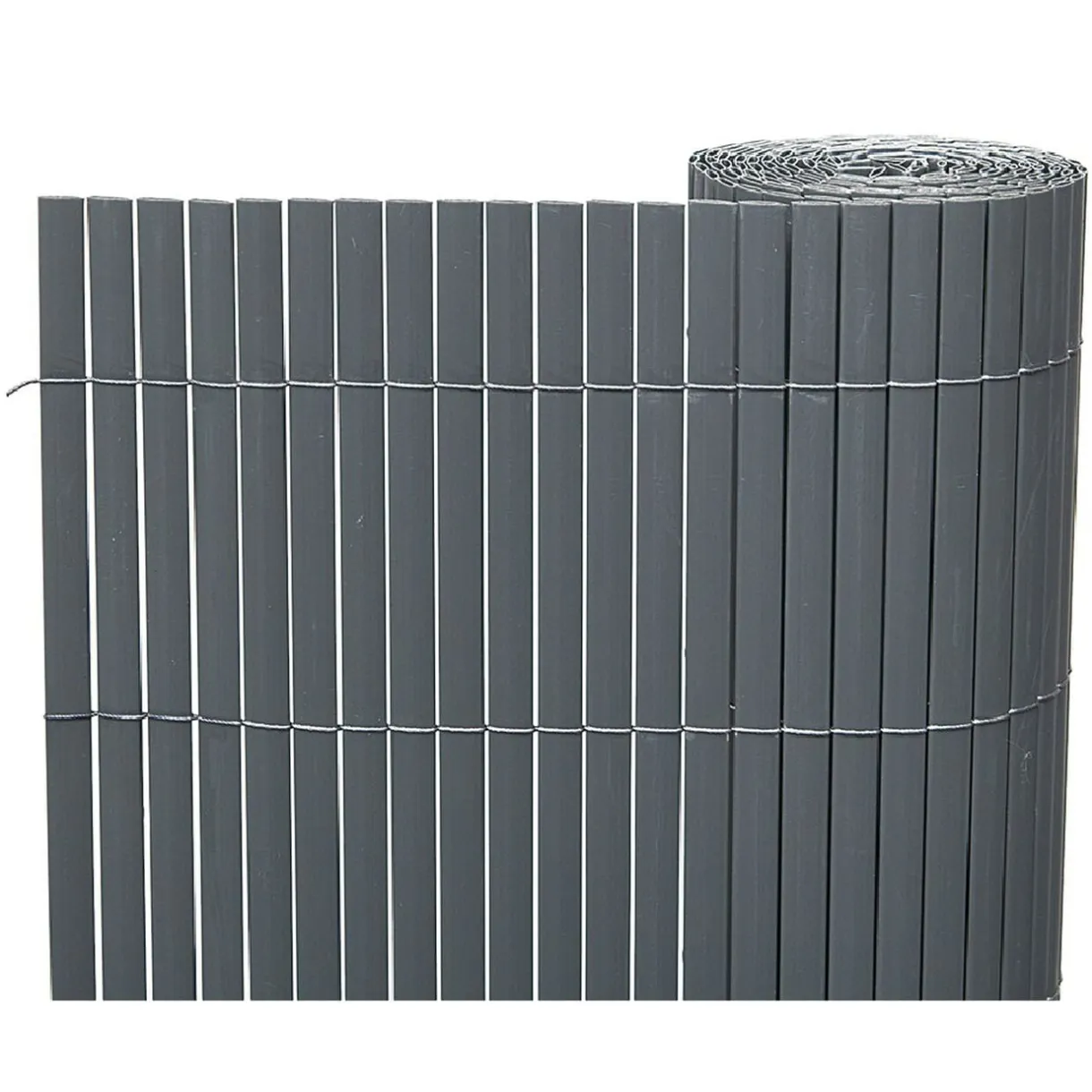 Canisse double face plastique gris 150x300cm < Gifi New