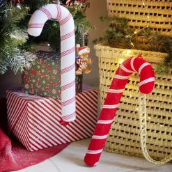 Canne à sucre déco Noël à suspendre rouge H40cm < Gifi Sale