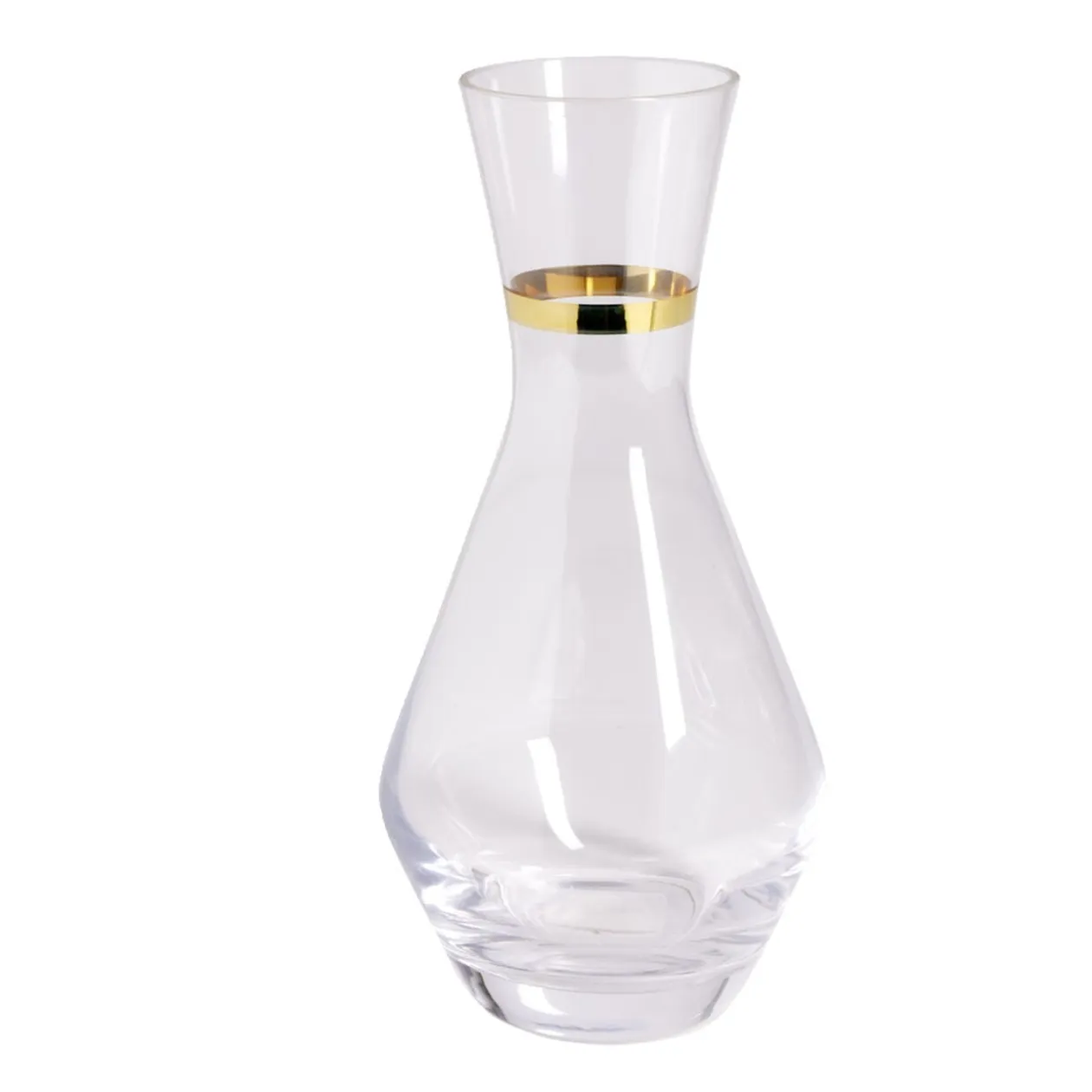 Carafe en verre goulot liseré doré 1,3L