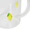 Carafe en verre transparent motif relief citron jaune Ø10xH21cm < Gifi Best