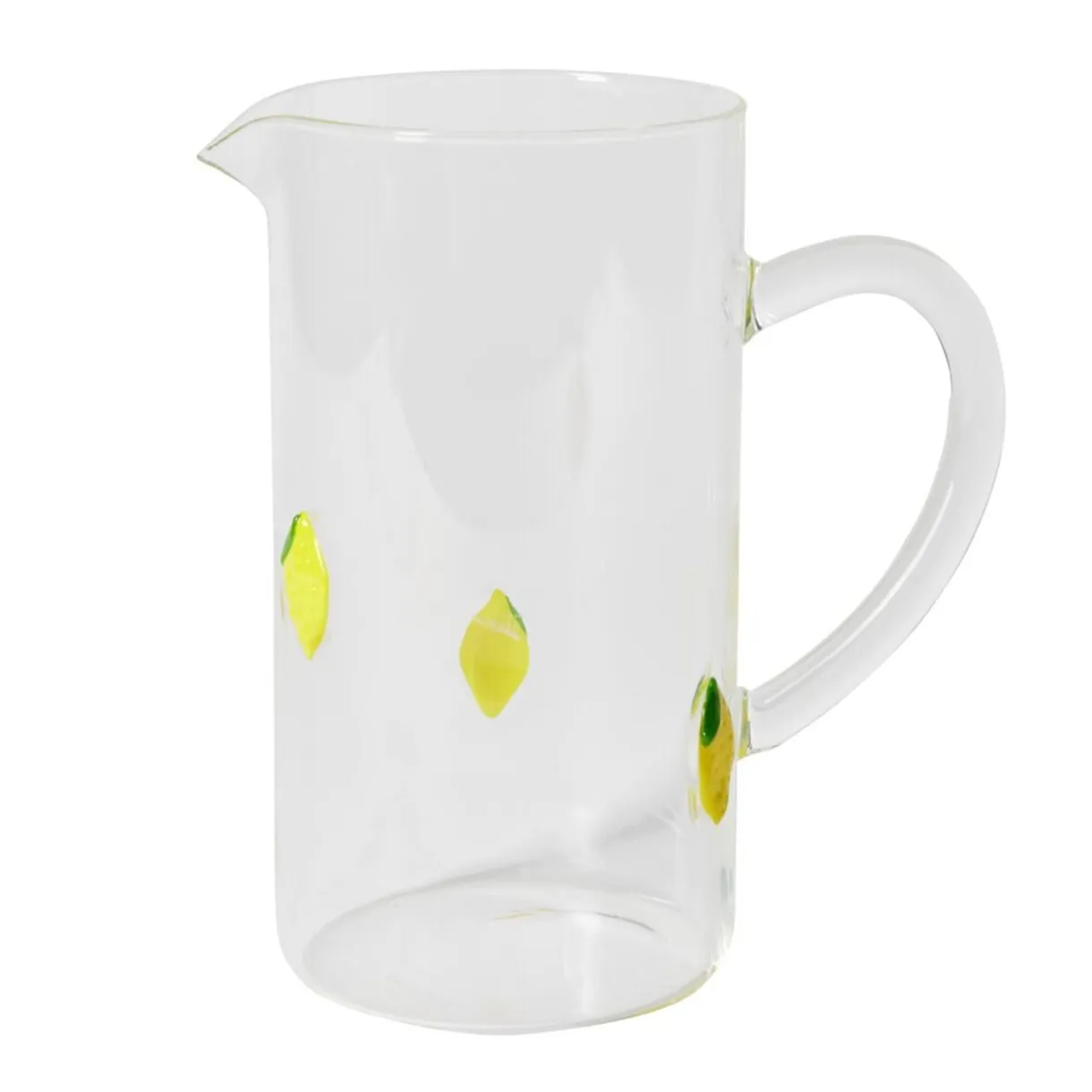 Carafe en verre transparent motif relief citron jaune Ø10xH21cm < Gifi Best
