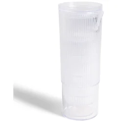 Carafe 1,1L + 4 verres 300mL polystyrène et silicone transparent