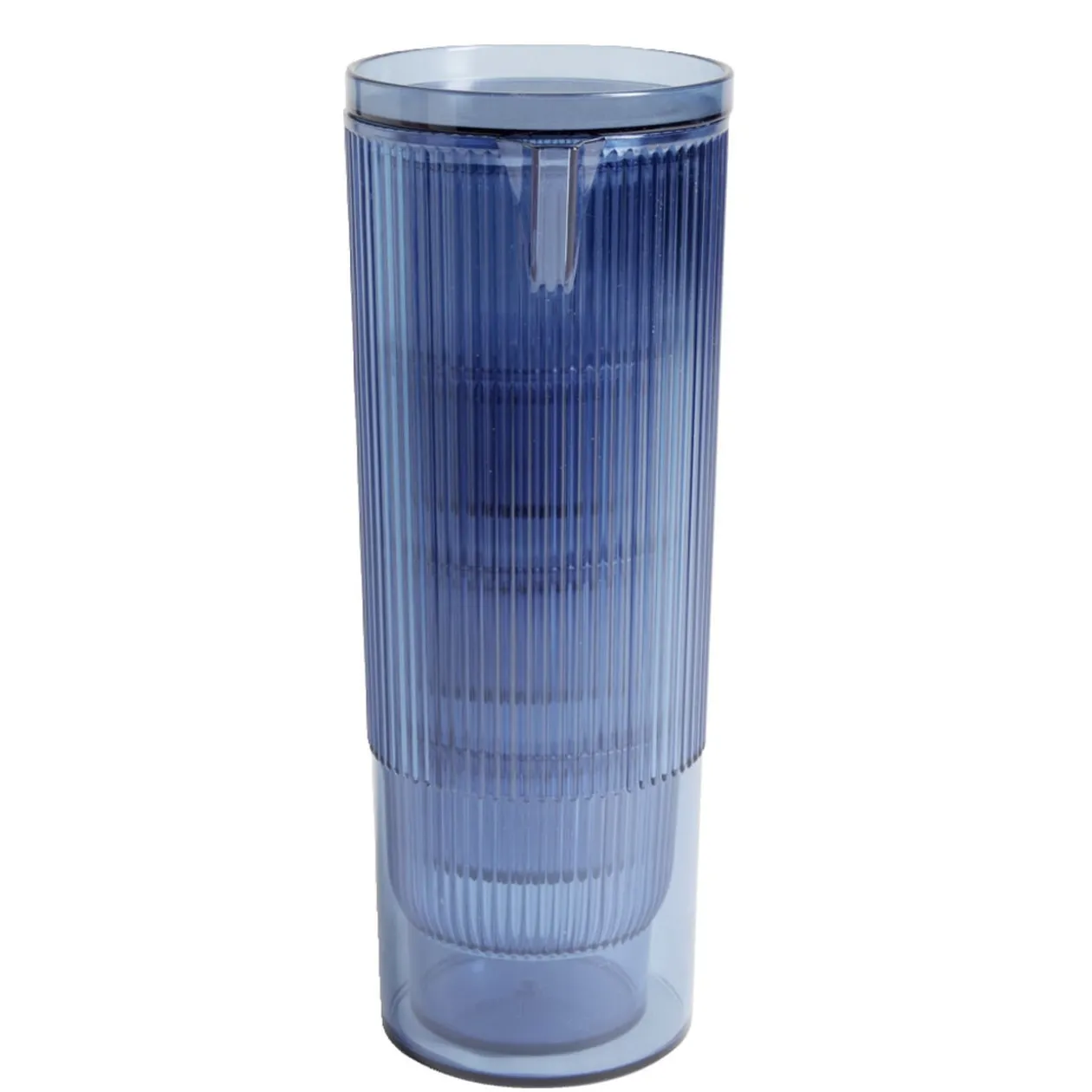 Carafe 1,1L + 4 verres 300mL polystyrène et silicone bleu