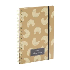 Carnet de note A5 à spirales avec élastique latéral 14,8x21cm (2 modèles)
