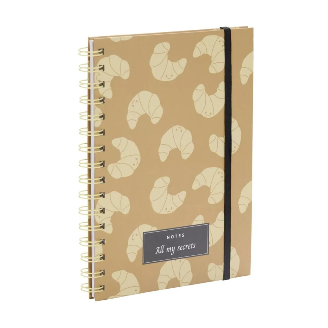 Carnet de note A5 à spirales avec élastique latéral 14,8x21cm (2 modèles)