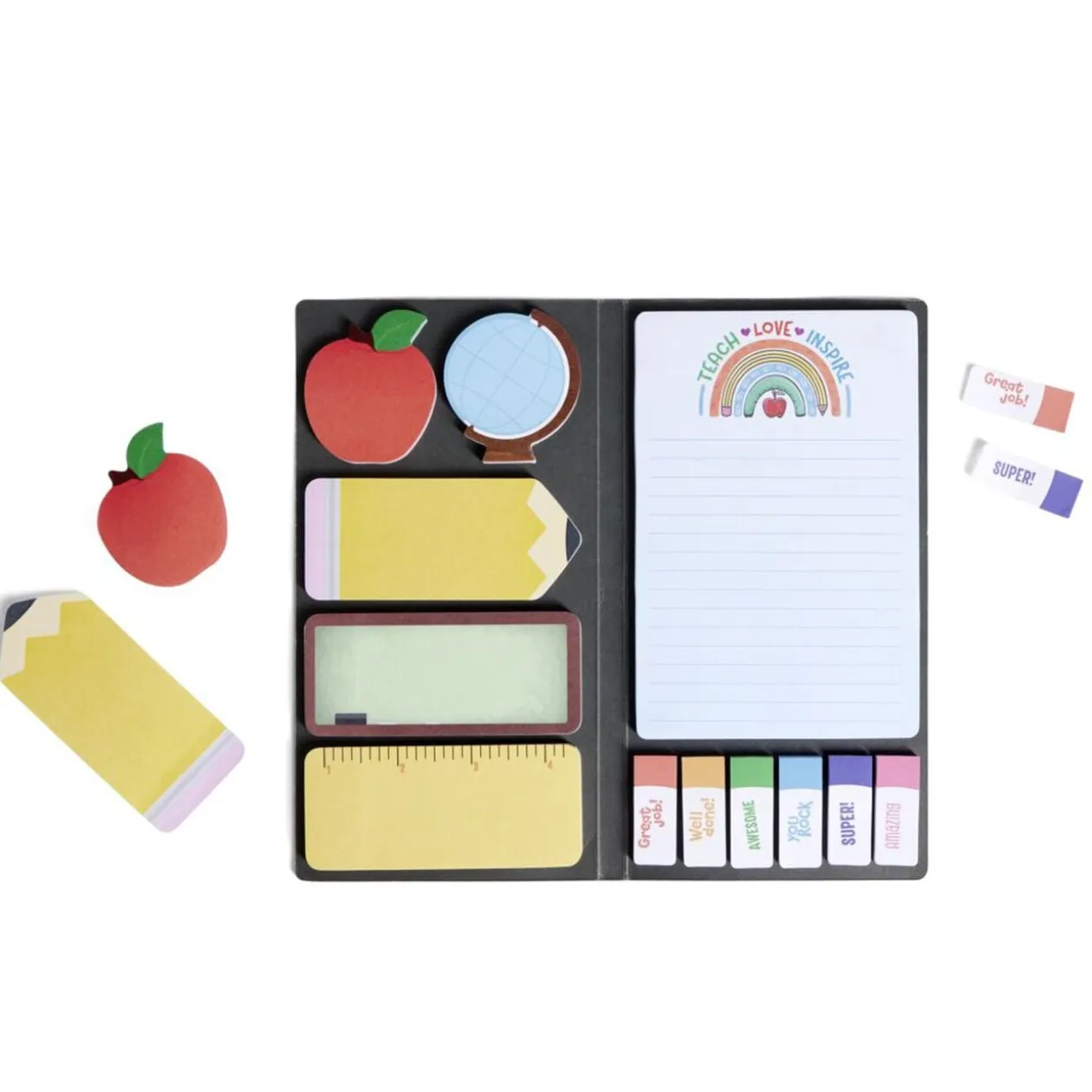 Carnet de notes fun feuilles adhésives 10,5x20cm (2 modèles)